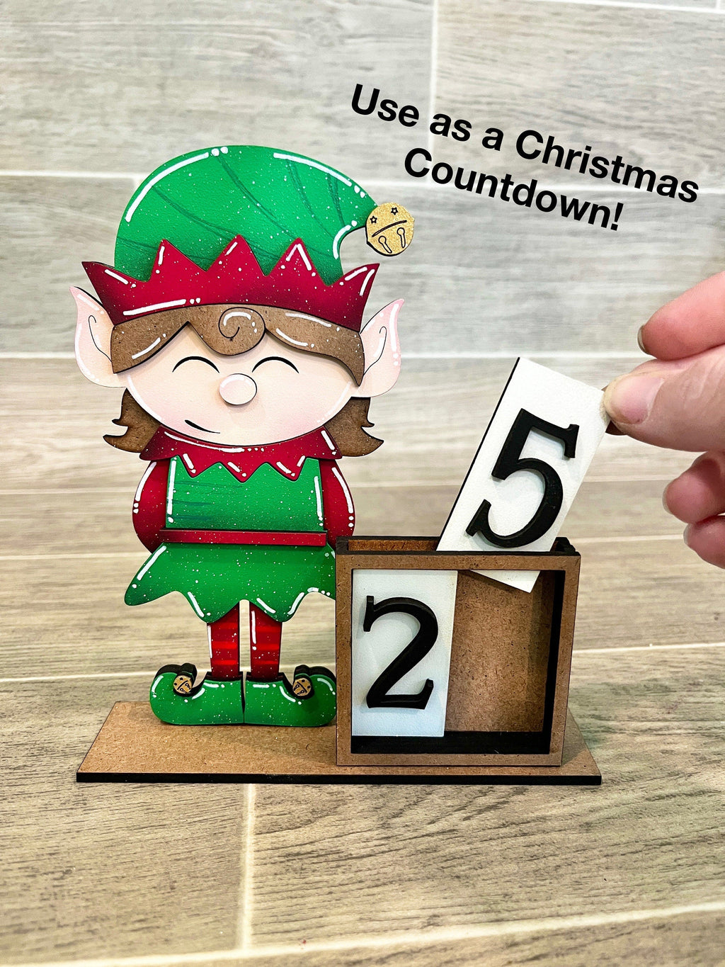 MINI Standing Christmas Squad Interchangeable Leaning Sign File SVG, Countdown, Glowforge Santa, Rudolph,Elf, Holiday, LuckyHeartDesignsCo