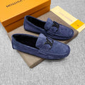 Louis Vuitton Men's Navy Blue Hardware Loafers