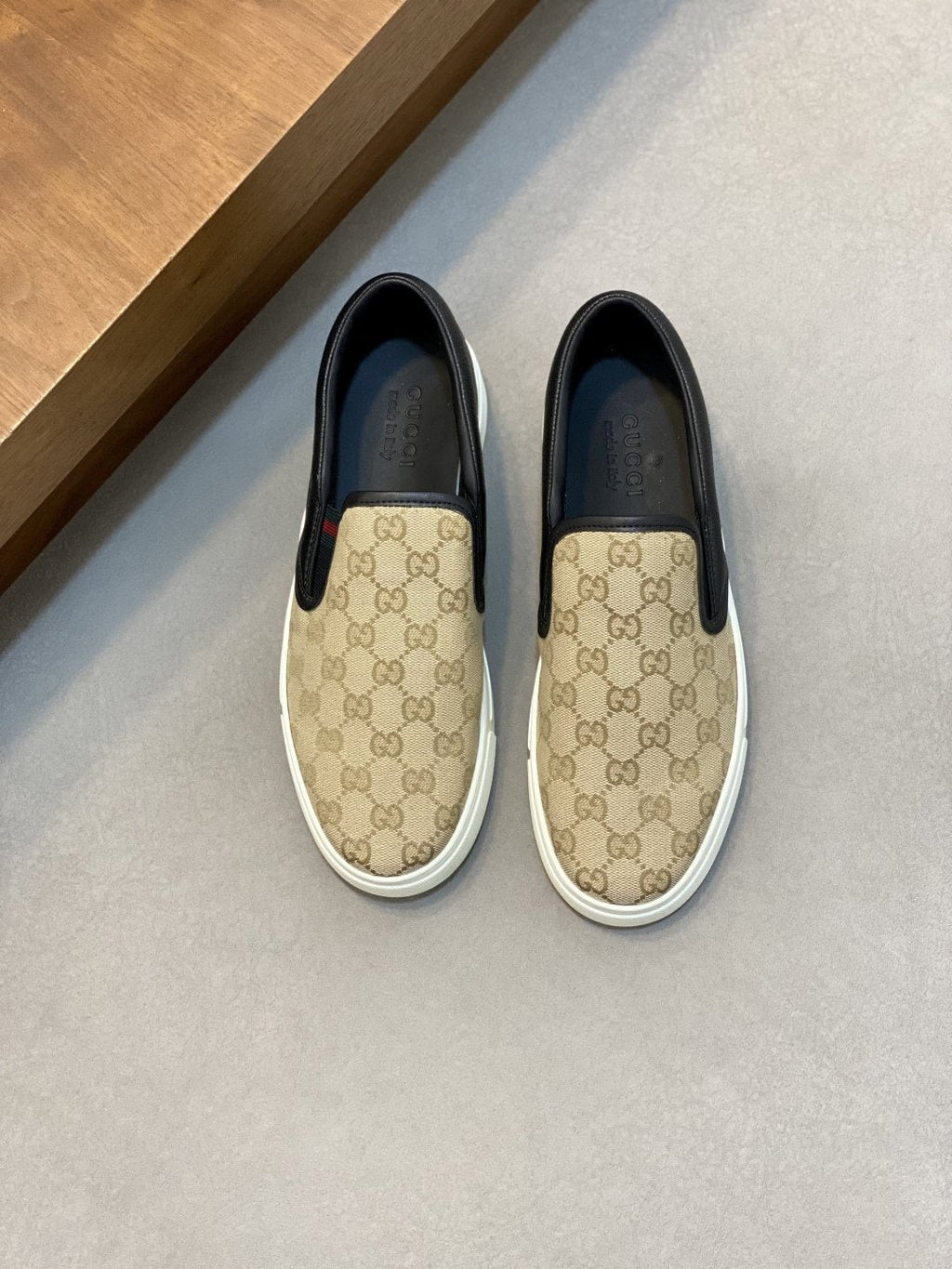 Gucci Patterned Slip-On Sneakers