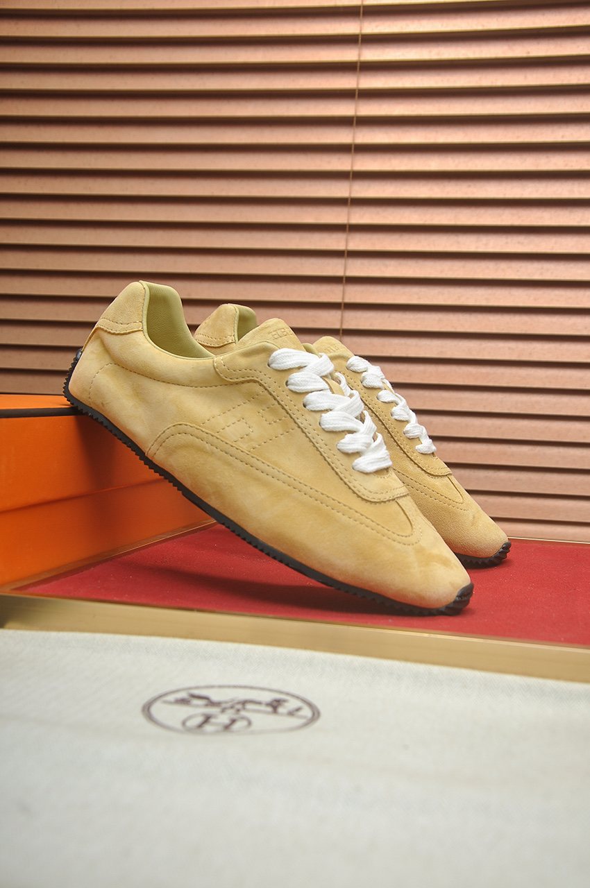 Hermes Low-Top Lace-Up Sneakers