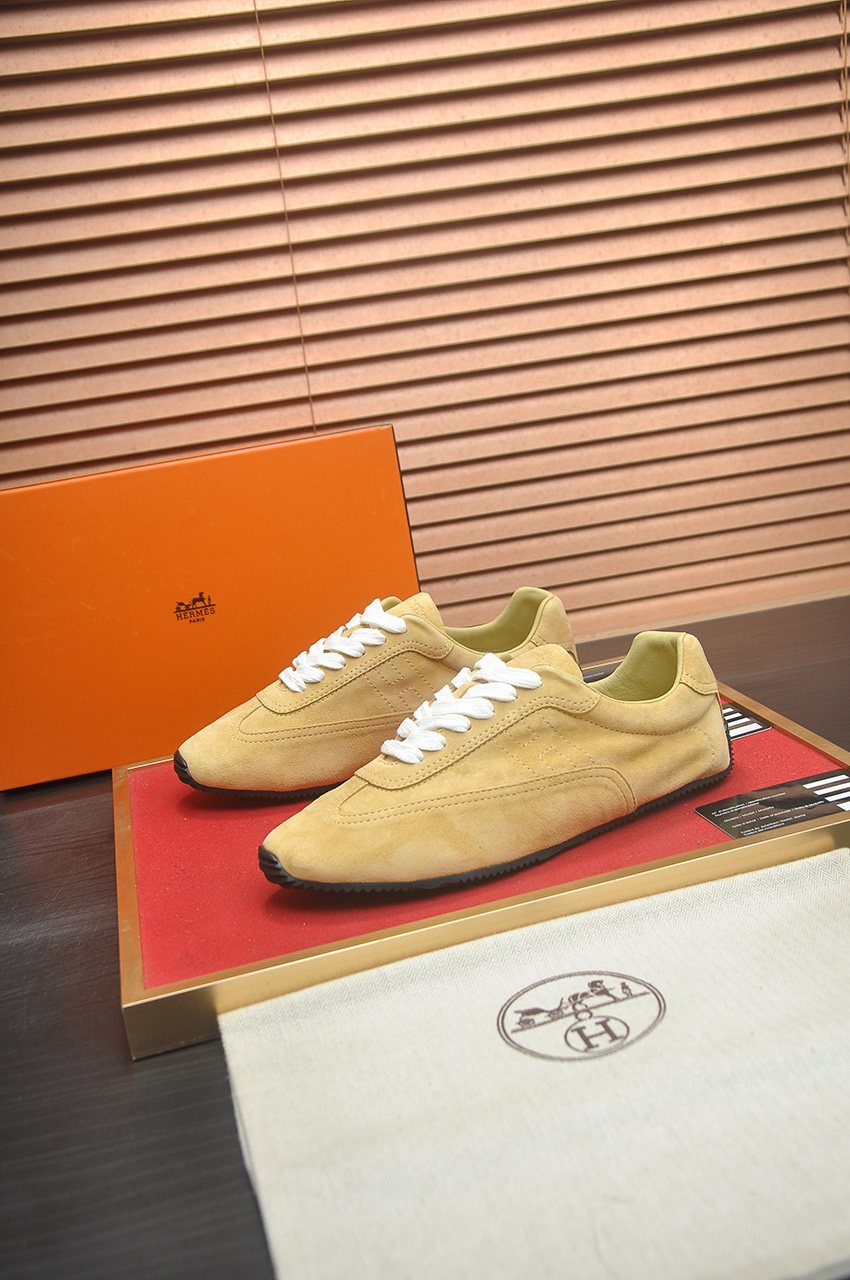 Hermes Low-Top Lace-Up Sneakers