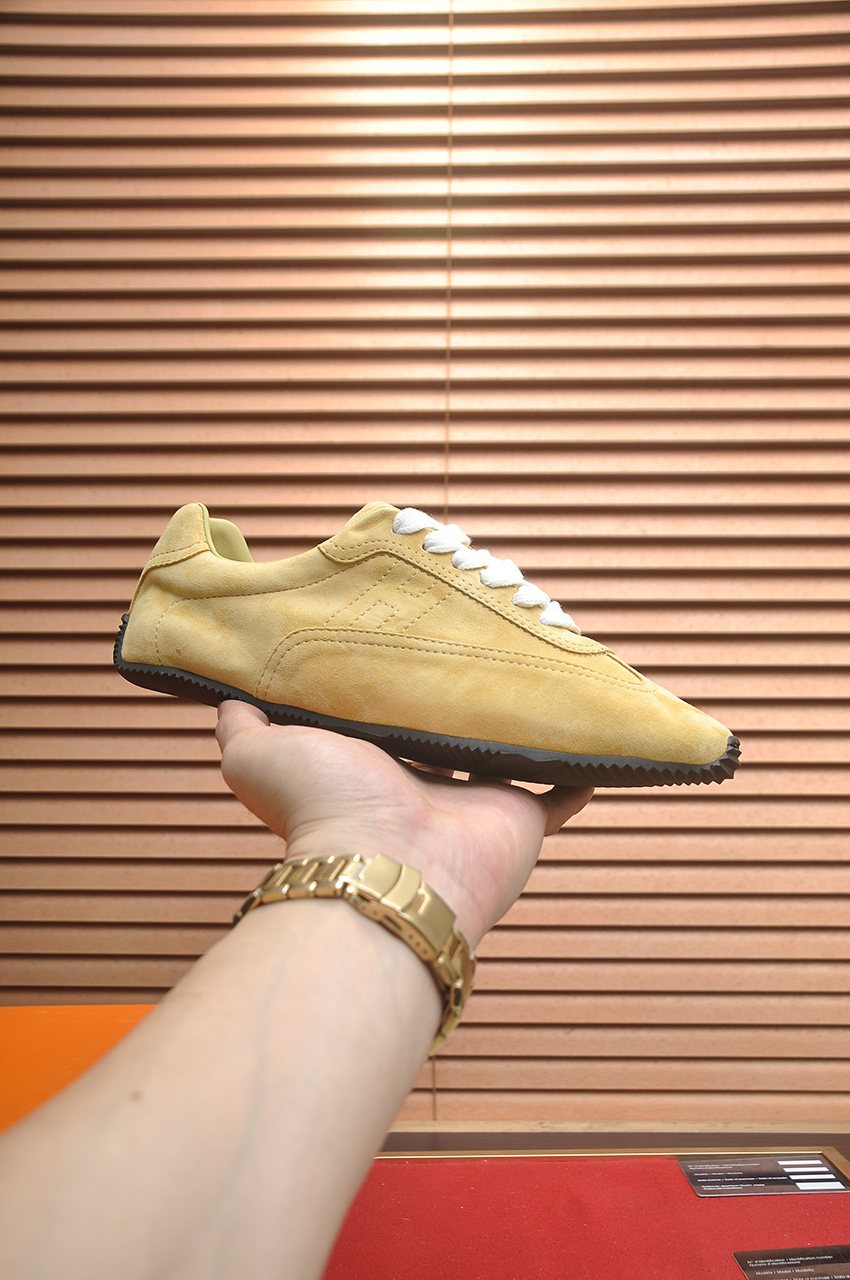 Hermes Low-Top Lace-Up Sneakers