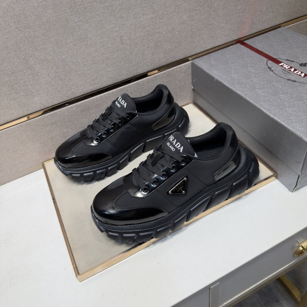 Prada Men's Chunky Sole Sneakers