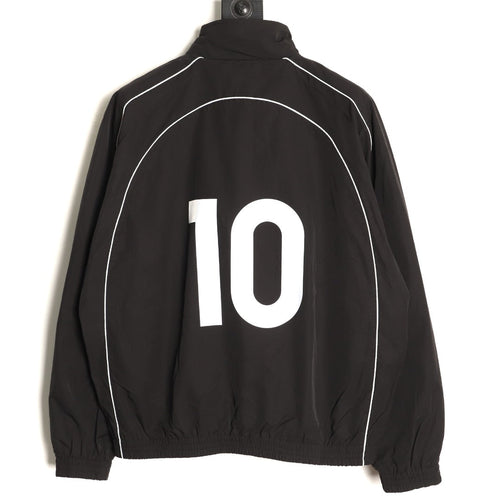 Balenciaga BLCG Badge Number 10 Zip Jacket - Black